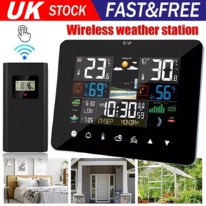 Digital LCD Indoor&Outdoor Weather Station Clock Wireless Calendar Thermometer - Picture 1 of 14