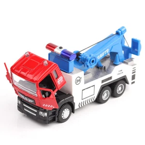 1/50 Scale Traffic Wrecker Tow Truck Toy Trailer Diecast Kids Toys Gift for Boys - Picture 1 of 10