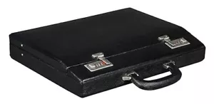 New Leather Travel Briefcase with Combination Lock Office Business Handbag - Picture 1 of 4