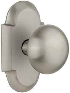 Nostalgic Warehouse Cottage Plate with New York Door Knob, Passage 2.75" Nickel - Picture 1 of 2