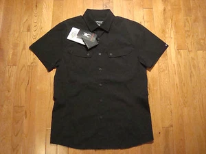 NWT SPYDER MEN'S TWIST S/S SHIRT STRETCH NYLON SLIM FIT BLACK SMALL - Picture 1 of 6