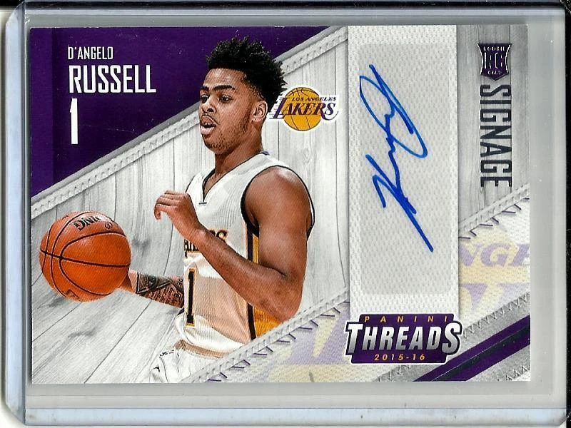 D'Angelo Russell 15/16 Panini Threads Autograph Rookie - Image 1 of 1