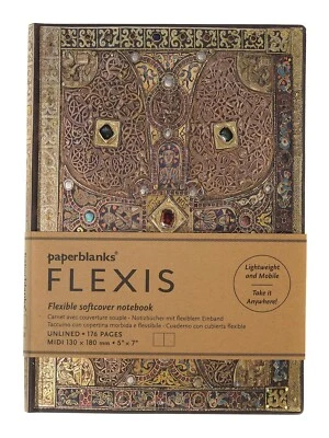 Paperblanks Flexi Lindau Gospels Midi Journal Unlined 176 Pages 120 GSM - Image 1 of 4