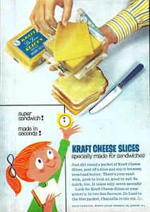 1958 Werbung für KRAFT Käse Sandwich Scheiben Vintage Original Druck Anzeige Ephemera - Bild 1 von 1