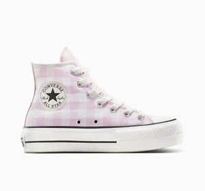 Converse W Chuck Taylor All Star Lift Gingham Shoes Vintage White A13663C US 3-9 - Picture 1 of 8
