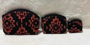 byTavi - schwarz/rot Southwestern Design - 3 Teile Gestepptes Geldbörse Set - Bild 1 von 4