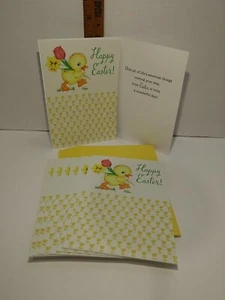 Brand New! 8 card pack of Heartline Hallmark Glittery Easter Card w/ Envelopes - Picture 1 of 9