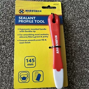 SILICONE SEALANT PROFILE TOOL FLEXIBLE TIP BATHROOM TILE EDGE SOFT GRIP DIY TOOL - Picture 1 of 3