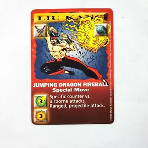 Juego de cartas especial Mortal Kombat Kard 1992 Liu Kang salto dragón bola de fuego juego de cartas - Imagen 1 de 2