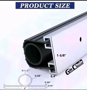 Catena Gin U+O Anello Universale Porta Garage Guarnizioni Fondo Striscia Meteo Gomma 20Ft. - Foto 1 di 4