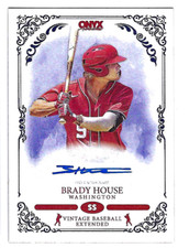 BRAINER GUERRERO 2022 ONYX VINTAGE BASEBALL EXTENDED ON CARD AUTO BLUE INK