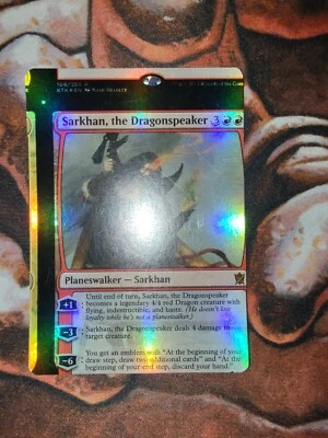 FOIL NFC Miscut Sarkhan, Dragonspeaker Khans of Tarkir MTG Magic the Gathering - Image 1 of 2