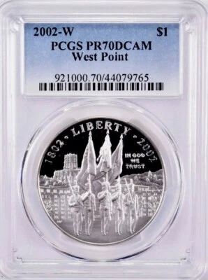 2002 WEST POINT Silver Dollar $1 PCGS PR70 💥FLAWLESS QUALITY💥 - Image 1 of 4