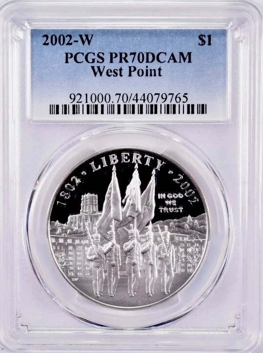 2002 WEST POINT Silver Dollar $1 PCGS PR70 💥FLAWLESS QUALITY💥 - Image 1 of 4