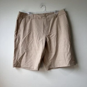 Hang Ten Mens Tan 4-Way Stretch Quick Dry Lightweight Shorts Size 38 - Picture 1 of 3