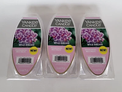 Lote de 3 Yankee Candle cera perfumada derrete ORQUÍDEA SELVAGEM 2,6 oz cada nova - Imagem 1 de 4