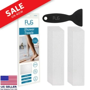 Bathtub Stickers Non-Slip Shower Treads 12 Anti Slip Traction Grip Strips. - Picture 1 of 8