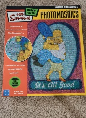 Quebra-cabeça Photomosaics The Simpsons It’s All Good Homer Marge Robert Silver - Imagem 1 de 4