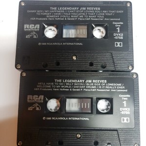 the lagendary Jim Reeves 2 cassettes cassette only no case or j-card