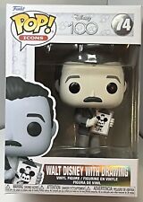 Funko Pop! Icons #74 Walt Disney 100th with Drawing Vinyl Figure With Protector