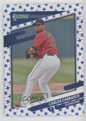 2021 Panini Donruss Independence Day Carlos Carrasco #91 - Image 1 of 2