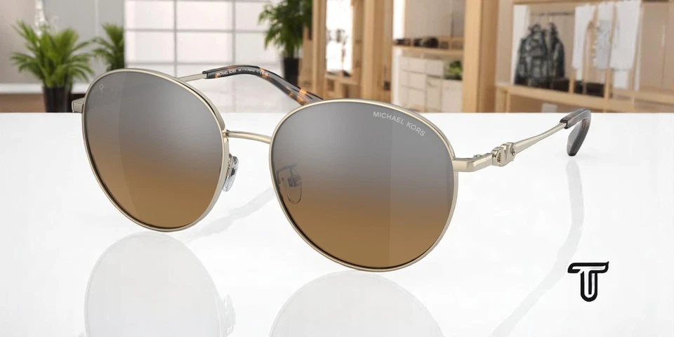 Gafas de sol polarizadas para mujer MICHAEL KORS MK1119 101484 Alpine doradas plateadas caqui Foto 1 de 4