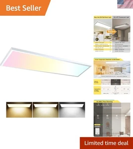 LED Flat Panel Light Surface Mount 50W 5500LM Dimmable Cool Warm White Ceiling - Picture 1 of 8