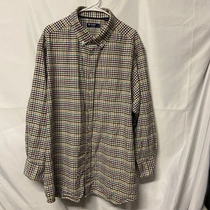 Cremieux Hemd 4XT kariert Langarm Baumwolle Button Down Kragen Knopfleiste - Bild 1 von 12