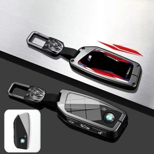 Leather Protection Key Fob Case Cover for BMW 1 2 4 6 7 X6 X7 i7 XM 760 I3 IX X1 - Picture 1 of 4