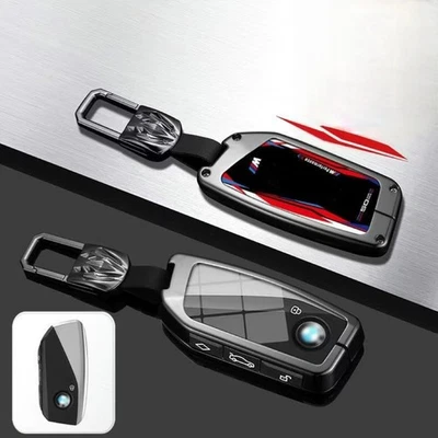 Leather Protection Key Fob Case Cover for BMW 1 2 4 6 7 X6 X7 i7 XM 760 I3 IX X1 - Image 1 of 4
