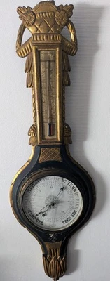 baromètre thermomètre ancien époque LOUIS XVI - Photo 1/4
