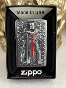 Zippo Feuerzeug Brushed Chrome Templer II Raucher Geschenk Winddicht Neu - Bild 1 von 10
