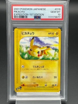 PSA10 Pikachu e Card 1st Edition Expedition Base Set Japanese Pokemon Vintage - Image 1 of 2