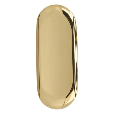 (Gold)Oval Desk Tray Oval Jewelry Tray Clear Texture Alloy Material Vacuum - Image 1 of 4