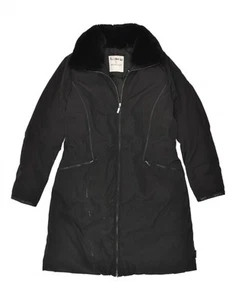 MONCLER Womens Padded Coat Size 3 Large Black Polyester RQ01 - Picture 1 of 5