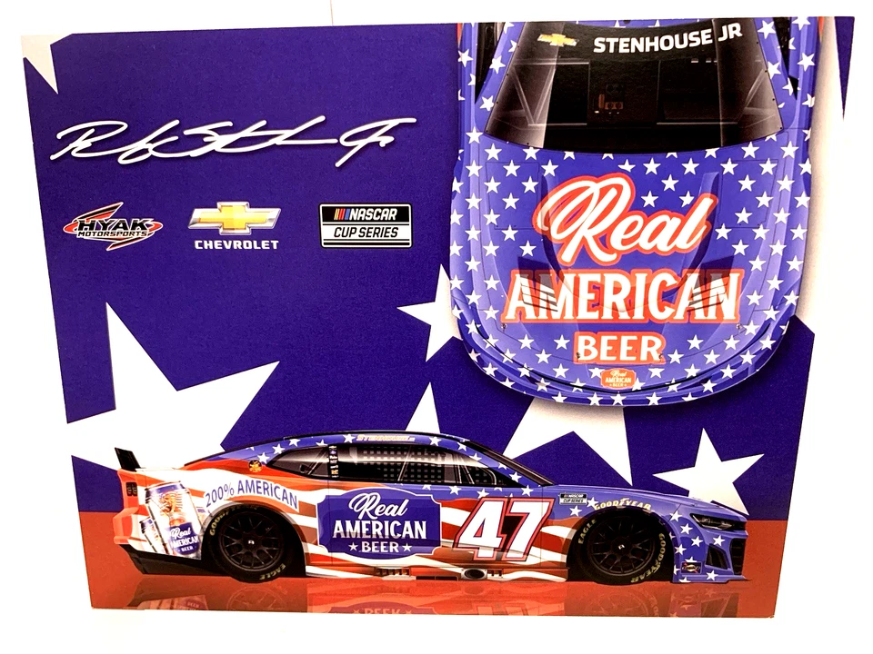 Postal 2025 Ricky Stenhouse Jr #47 Hyak Real American Beer Roval NASCAR V2 Foto 1 de 2