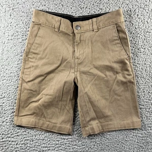 VOLCOM SHORTS YOUTH BOYS 27 BROWN TAN FITS 27” WAIST 8” INSEAM NWOT NEW ZIP FLY - Picture 1 of 10
