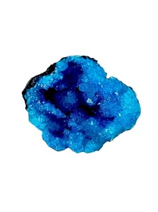 Blaue Kristall Geode Druse Mit Funkelnden Quarz Kristallen Im Geschenkbeutel - Bild 1 von 7