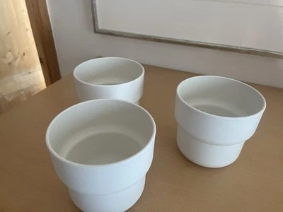 IKEA FÖRENLIG Übertopf Topf Garten Pflanztopf Blumentopf Blumenkübel  Weiß 3x - Bild 1 von 3