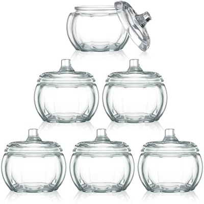  6 Pcs Pumpkin Candle Jar for Making Christmas Candles, Empty Clear - Image 1 of 4