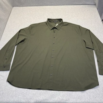 Mercer Mettle Dress Shirt Men's Size 4XL Long Sleeve Button Front Shirt Olive - Image 1 of 4
