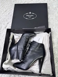 Botines Prada de cuero antracita talla 37 PVP 400£ - Imagen 1 de 17