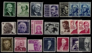 USA 1966-78 Grandi personaggi americani 21v MNH** - Picture 1 of 1