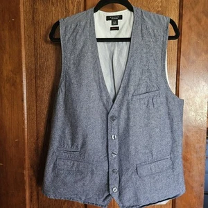 Structure Slim Mens XL Jean Vest Adj. Cowboy Rodeo Dressy - Picture 1 of 5