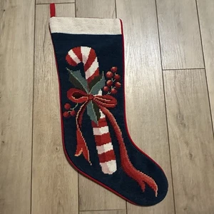 Vintage Steinwinder Enterprises Nadelspitze Zuckerstange Weihnachtsstrumpf 21 Zoll - Bild 1 von 10