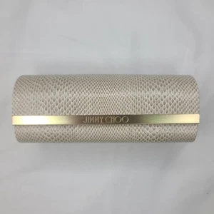 JIMMY CHOO Sonnenbrillenetui Schlangenstruktur Magnet Flip - Bild 1 von 8