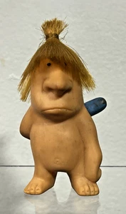 VTG 1960s Marx Toys Rubber Vinyl Caveman Figure VERY RARE 4" Troll - Picture 1 of 6