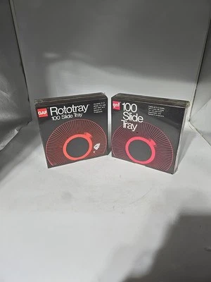 GAF Sawyers Rototray 100 Slide Tray 2x2 35mm Sawyer's Projectors Sealed NEW 2ct - Image 1 of 4