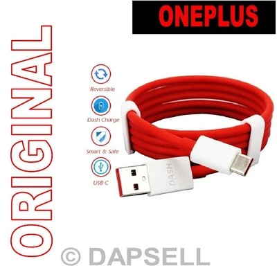 Oneplus Cavo Dati Ricarica Originale Usb Type-c Dash Flat Red Per Oneplus 3 3t 5 - Immagine 1 di 4