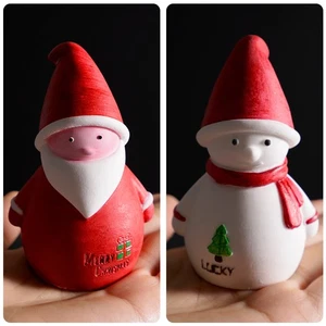 Weihnachten Schneemann Kerzenform Schneemann Puppe Gips Ornament Form Weihnachtsgeschenke - Bild 1 von 9